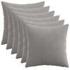 vidaXL Kissenbezug 6 pcs HEERLEN Hellgrau 40 x 40 cm Cord