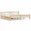vidaXL Bettgestell mit 2 Schubladen Massivholz Kiefer 200x200 cm