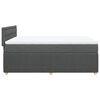 vidaXL Boxspringbett mit Matratze Dunkelgrau 160x200 cm Stoff