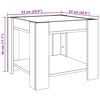 vidaXL LED-Couchtisch Grau Sonoma 53x53x45 cm Holzwerkstoff