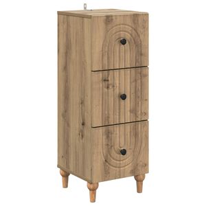 vidaXL Schubladenschrank Artisan-Eiche 33 x 34,5 x 90 cm Holzwerkstoff