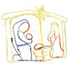 vidaXL Weihnachtskrippe Weihnachtsdekoration 240 LEDs 116x41x87 cm