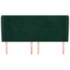 vidaXL Kopfteil mit Ohren Dunkelgr&uuml;n 163x23x118/128 cm Samt