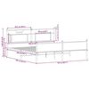 vidaXL Metallbett ohne Matratze Braun Eichen-Optik 160x200 cm