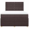 vidaXL Boxspringbett mit Matratze Dunkelbraun 140x190 cm Stoff