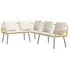 vidaXL Gartensofa-set 4 pcs Beige Poly-Rattan