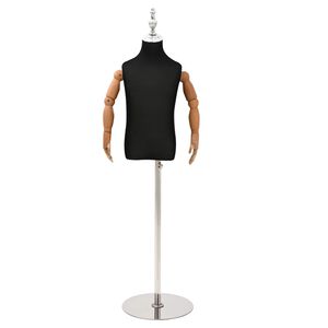 vidaXL Verstellbares 120-150 cm Mannequin mit Basis Unisex PP Schwarz
