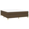vidaXL Boxspringbett mit Matratze Dunkelbraun 180x200 cm Stoff