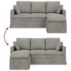 vidaXL Sofa Hellgrau Gesamtabmessungen: 178 x 134 x 80 cm (B x T x H)