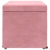 vidaXL Hocker Rosa 61 x 41 x 40 cm Samt und Engineering Holz