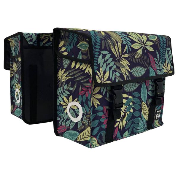 Willex Doppel-Fahrradtasche City Forest 34 L Gr&uuml;n
