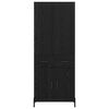 vidaXL Highboard Schwarz Eichen-Optik 69,5 x 34 x 180 cm Holzwerkstoff