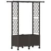 vidaXL Hochbeet mit Rankgitter und Dach Braun 124,5 x 40 x 142 cm PP