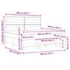 vidaXL Boxspringbett mit Kopfteil Taupe 200 x 200 cm Stoff
