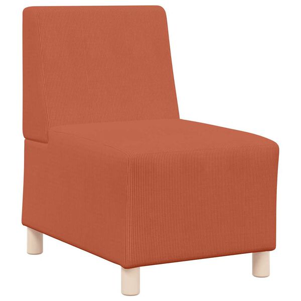 vidaXL Modulares Armfreies Sofa 2 pcs Orange 55 x 74 x 82 cm Cordstoff