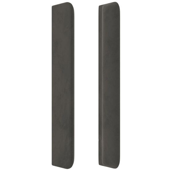 vidaXL Kopfteil mit Ohren Dunkelgrau 183x16x118/128 cm Samt