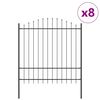 vidaXL Gartenzaun WOERDEN 8 stk. 170 x 215 cm Grau