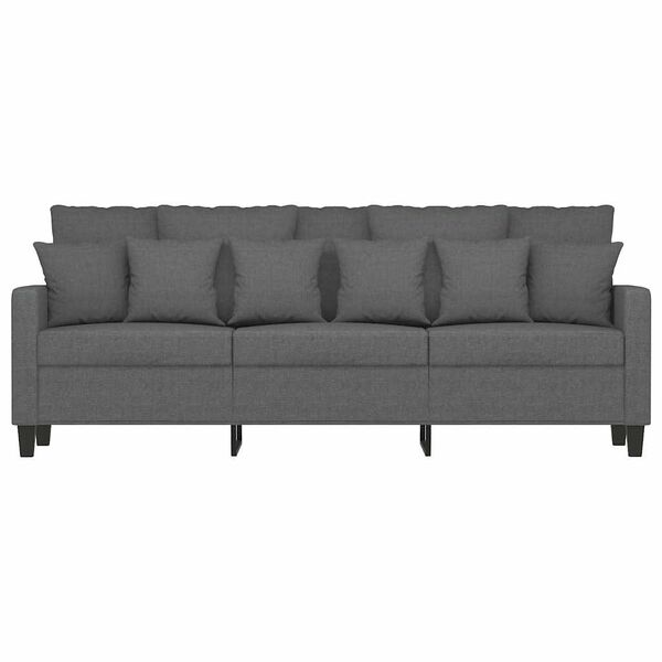 vidaXL 3-Sitzer-Sofa Dunkelgrau 180 cm Stoff