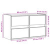 vidaXL TV-Wandschrank mit LED-Beleuchtung Räuchereiche 80x31x45 cm
