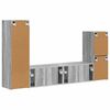 vidaXL TV-Schrankset Wandmontiert 4 pcs Graues Sonoma Holzwerkstoff