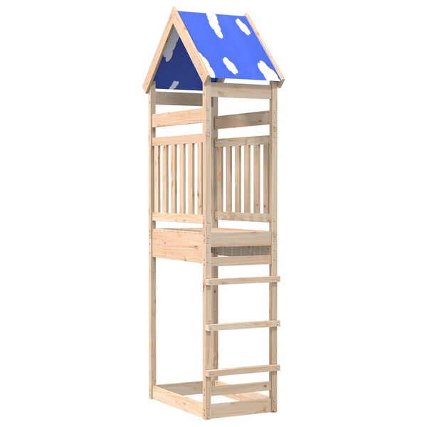 vidaXL Spielturm Braun 52,5 x 85 x 265 cm Massives Kiefernholz