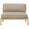 vidaXL Sofa Set mit Kissen Taupe 120 x 80 x 69 cm Massivholz Akazie