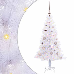 vidaXL K&uuml;nstlicher Weihnachtsbaum Wei&szlig; 120 cm PVC und Stahl