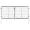 vidaXL Gartentor verzinkter Stahl 306x100 cm Silber