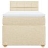 vidaXL Boxspringbett mit Matratze Creme 90x190 cm Stoff