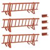 vidaXL Schneefanggitter Rot 300 x 29,5 x 34,5 cm Stahl