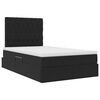 vidaXL Bett mit Stauraum und LED mit LED Schwarz 120 x 190 cm Samt