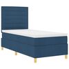 vidaXL Boxspringbett mit Matratze mit Kopfteil Blau 90 x 190 cm Stoff