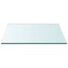 vidaXL Tischplatte Transparent 50x50 cm Hartglas