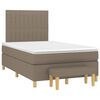 vidaXL Boxspringbett mit Matratze Taupe 120x200 cm Stoff