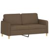 vidaXL 2-Sitzer-Sofa mit Kissen Braun 140 cm Stoff