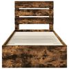 vidaXL Bettrahmen Ger&auml;ucherte Eiche 90 x 190 cm Holzwerkstoff