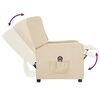 vidaXL Relaxsessel Elektrisch Creme Stoff