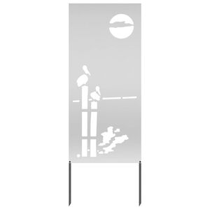 vidaXL Garten Sichtschutz-Leinwand Silber 50 x 140 cm Verzinkter Stahl