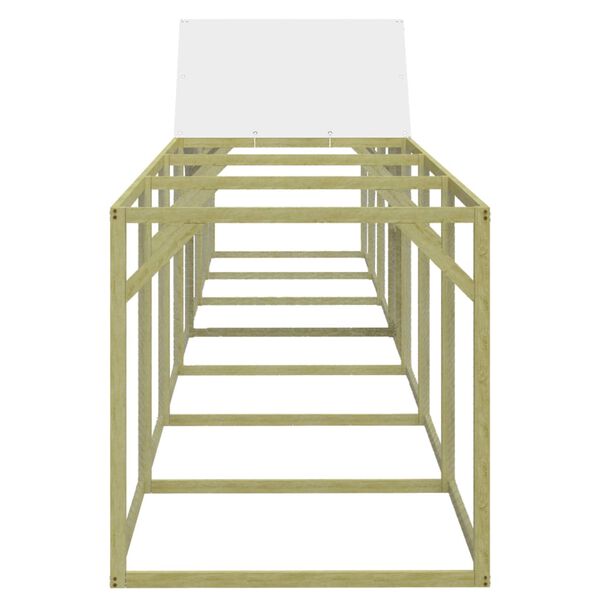 vidaXL H&uuml;hnerstall 700x100x150 cm Massivholz Kiefer Impr&auml;gniert