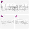vidaXL Outdoor-Sofagarnitur 7 pcs Natur und Creme Massivholz Akazie