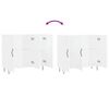 vidaXL Sideboard Weiß 90x34x80 cm Holzwerkstoff