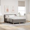 vidaXL Boxspringbett mit Matratze Taupe 140 x 200 cm Stoff