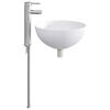 vidaXL Waschbecken mit Wasserhahn und Abfluss Chrom