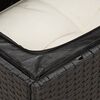 vidaXL 9-tlg. Garten-Sofagarnitur mit Kissen Schwarz Poly Rattan