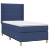 vidaXL Boxspringbett mit Matratze & LED Blau 90x200 cm Stoff