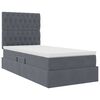 vidaXL Bett mit Stauraum und LED mit LED Dunkelgrau 90 x 190 cm Samt