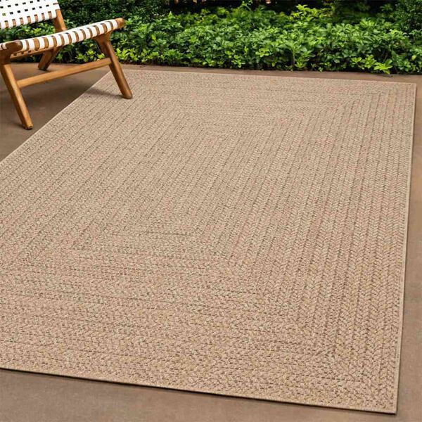 vidaXL Teppich ZIZUR Beige 200x290 cm Jute-Optik Indoor und Outdoor