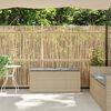 vidaXL Gartenbank mit Kissen Beige 110x40x44 cm Poly Rattan
