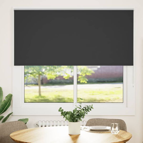 vidaXL Verdunkelungsrollo Schwarz 155x150 cm Stoffbreite 151,6 cm
