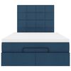vidaXL Ottoman-Bett mit Matratze Blau 120x200 cm Stoff